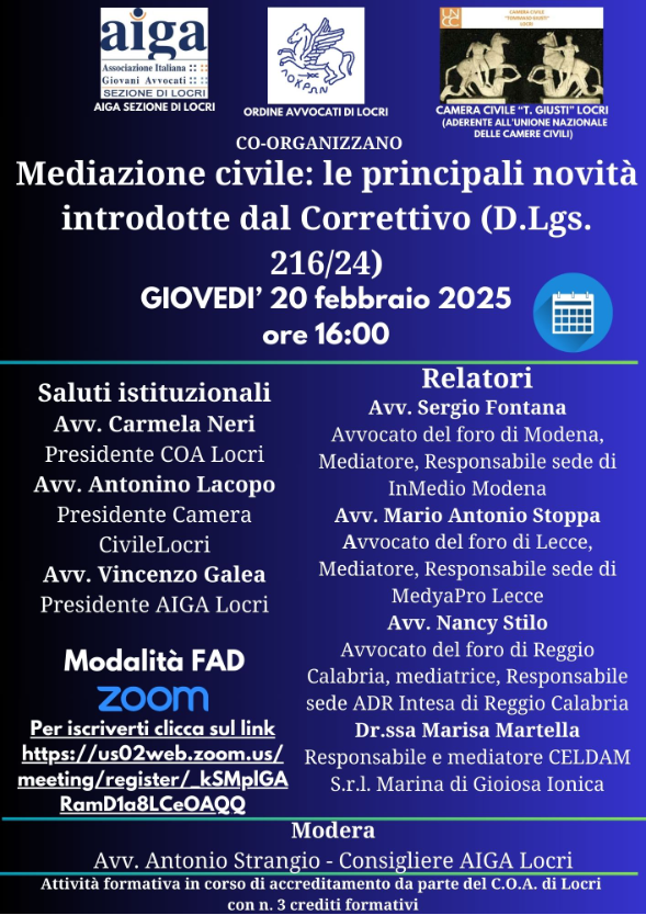Mediazione Civile: le principali novità introdotte dal Correttivo